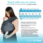 Baby K'tan Baby K'tan Active Yoga Baby Carrier Heather Black Lightweight Breathable Carrier - Baby & Toddler > Baby Transport > Baby Carriers Slings