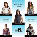 Baby K'tan Baby K'tan Active Yoga Baby Carrier Heather Black Lightweight Breathable Carrier - Baby & Toddler > Baby Transport > Baby Carriers Slings