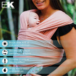Baby K'tan Baby K'tan Active Yoga Baby Carrier Heather Coral - Baby & Toddler > Baby Transport > Baby Carriers Slings