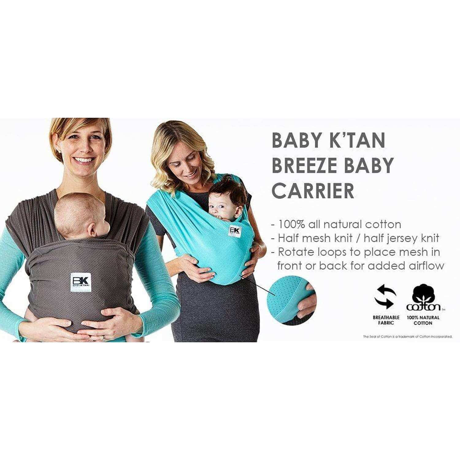 Baby K'tan Breeze Baby Carrier Black Baby K'tan