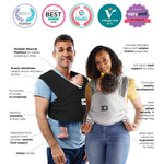 Baby K'tan Baby K'tan Original Baby Carrier Heather Grey - Baby & Toddler > Baby Transport > Baby Carriers Slings