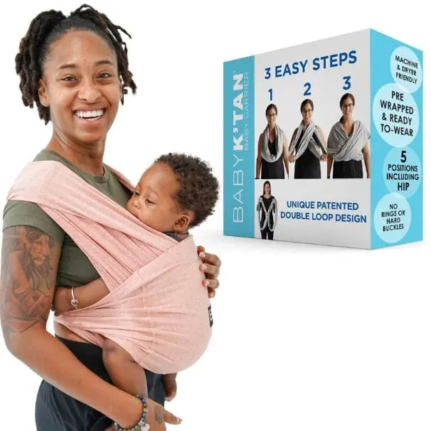 Baby K'tan Active Yoga Baby Carrier Heather Coral Baby K'tan
