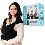 Baby K'tan Baby K'tan Original Baby Carrier Black Wrap Style Cotton Hands Free - Baby & Toddler > Baby Transport > Baby Carriers Slings