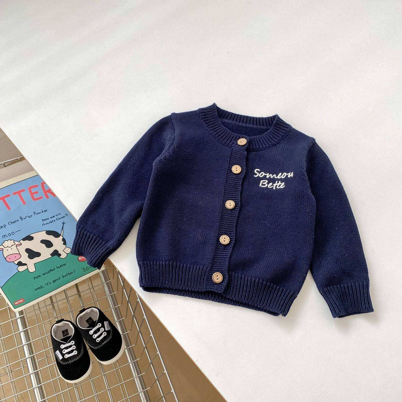 Boys Letters EmbroideryExpertly crafted for your little one, this knitted crew neck sweater features a stylish letters embroidery pattern. Perfect for keeping them warm and comfortable, whEveretts Place: Online Boutique 