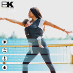 Baby K'tan Baby K'tan Active Yoga Baby Carrier Heather Black Lightweight Breathable Carrier - 