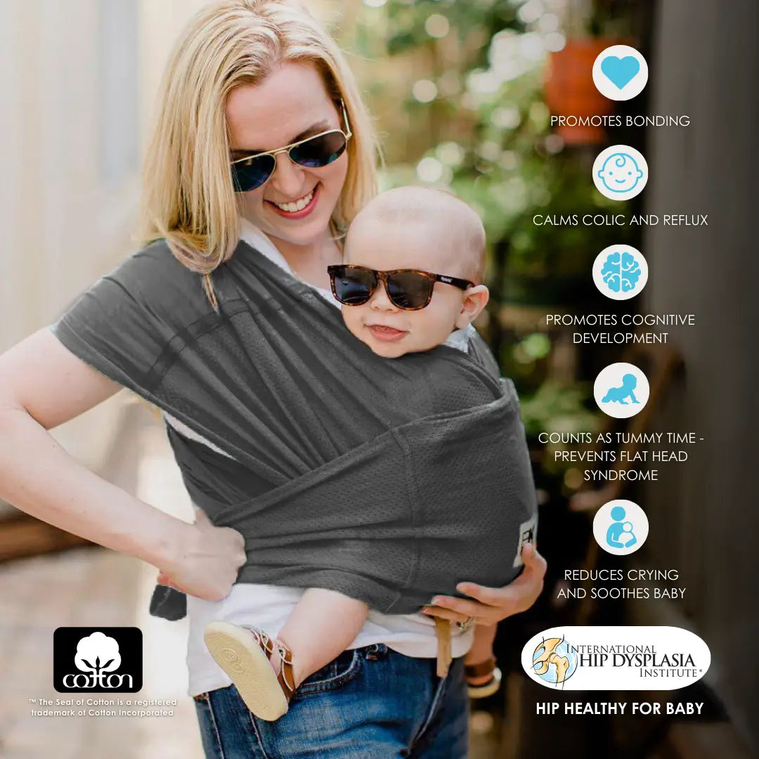 Baby K'tan Baby K'tan Breeze Baby Carrier | Charcoal - 