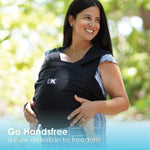 Baby K'tan Baby K'tan Original Baby Carrier Black Wrap Style Cotton Hands Free - 