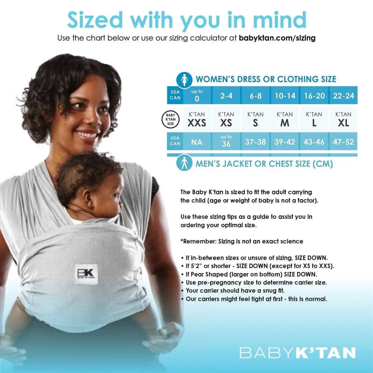 Baby K'tan Baby K'tan Original Baby Carrier Heather Grey - 