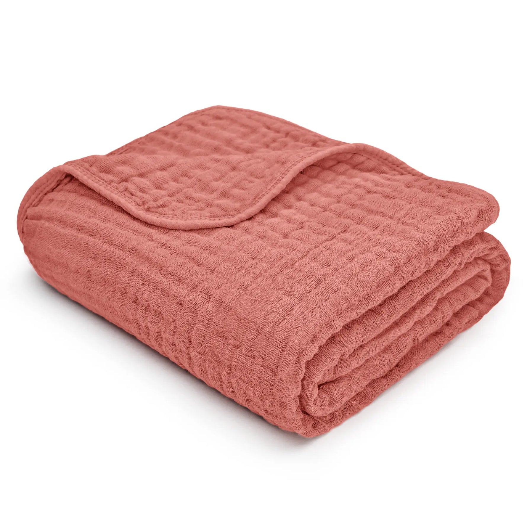 Comfy Cubs Baby Muslin Blanket in Dusty Rose - 