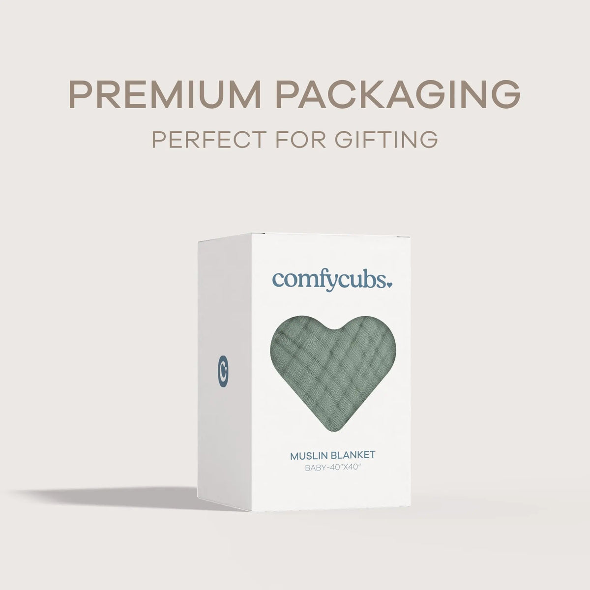 Comfy Cubs Baby Muslin Blanket in Fern - 