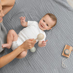 Comfy Cubs Baby Muslin Blanket in Heather Blue - 