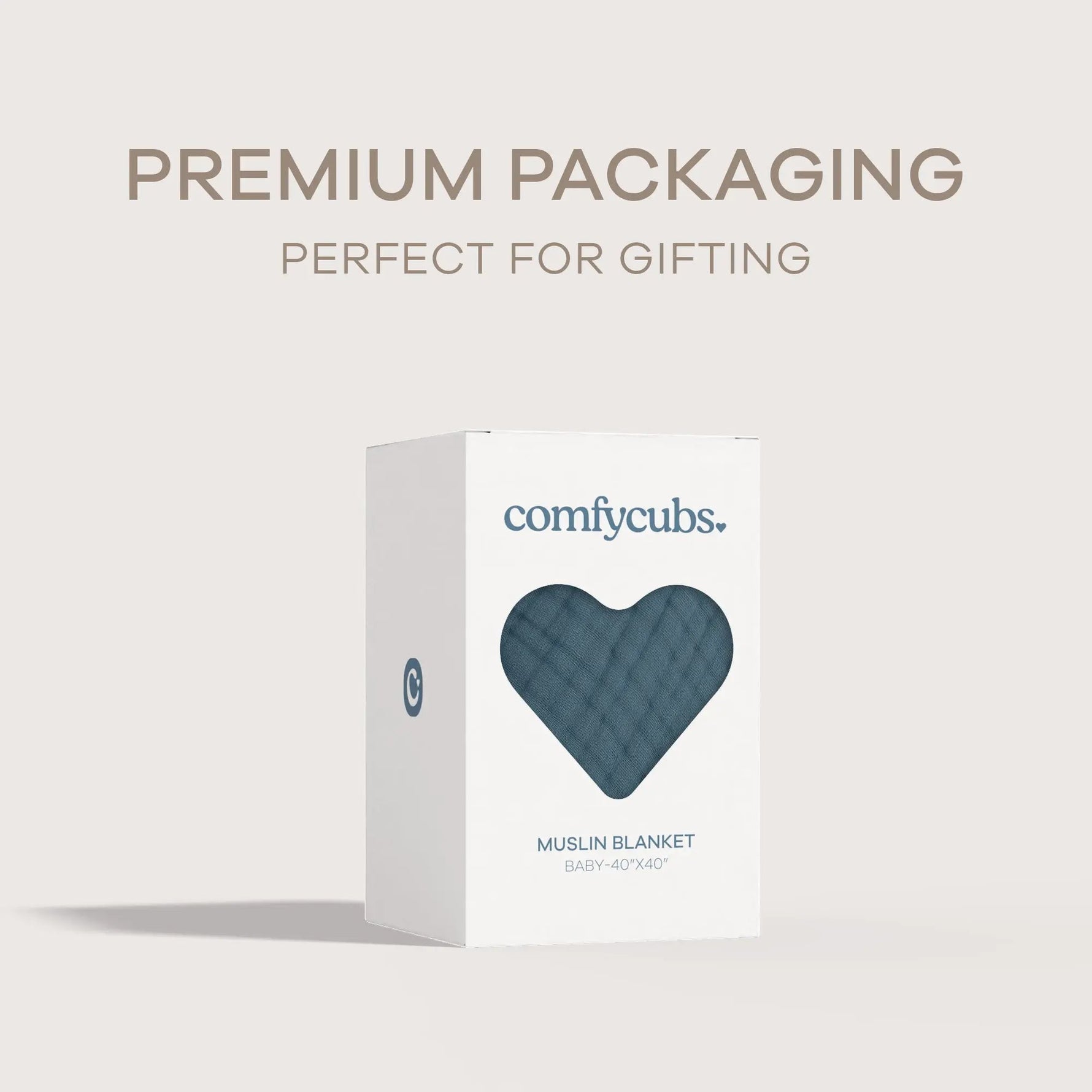 Comfy Cubs Baby Muslin Blanket in Neptune - 