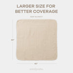 Comfy Cubs Baby Muslin Blanket in Sand - 