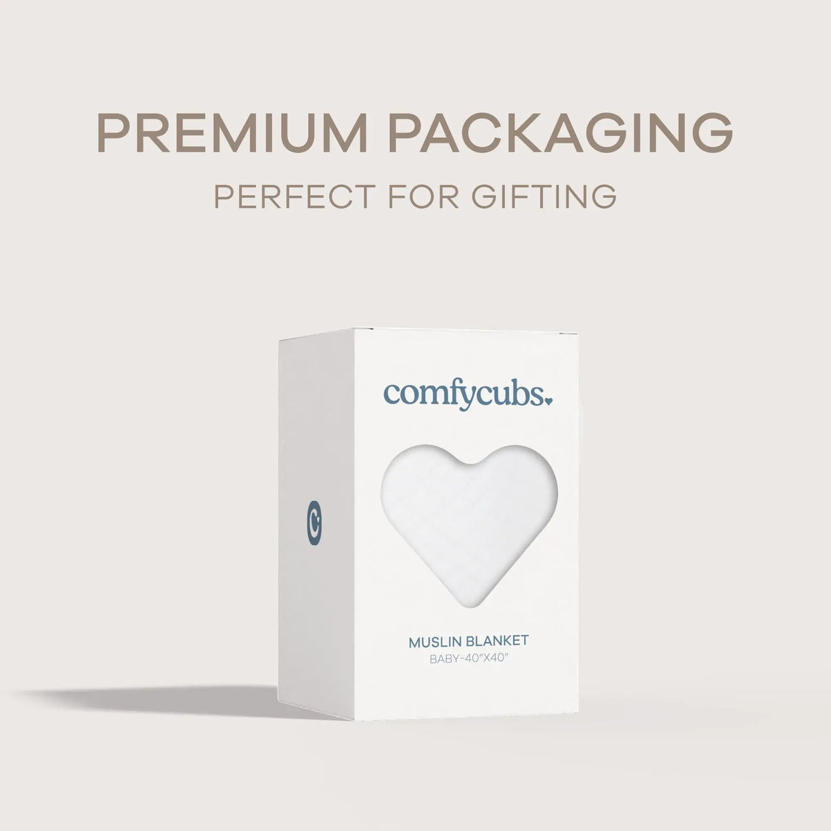 Comfy Cubs Baby Muslin Blanket in White - 