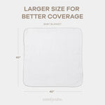 Comfy Cubs Baby Muslin Blanket in White - 