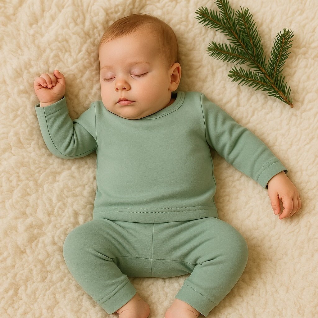 Finn + Emma baby pajamas | Basil GreenEveretts Place