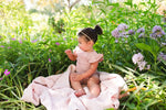 Harp Angel Boutique Baby Pink Organic Muslin Cotton 6 - Layer Baby Blanket - 