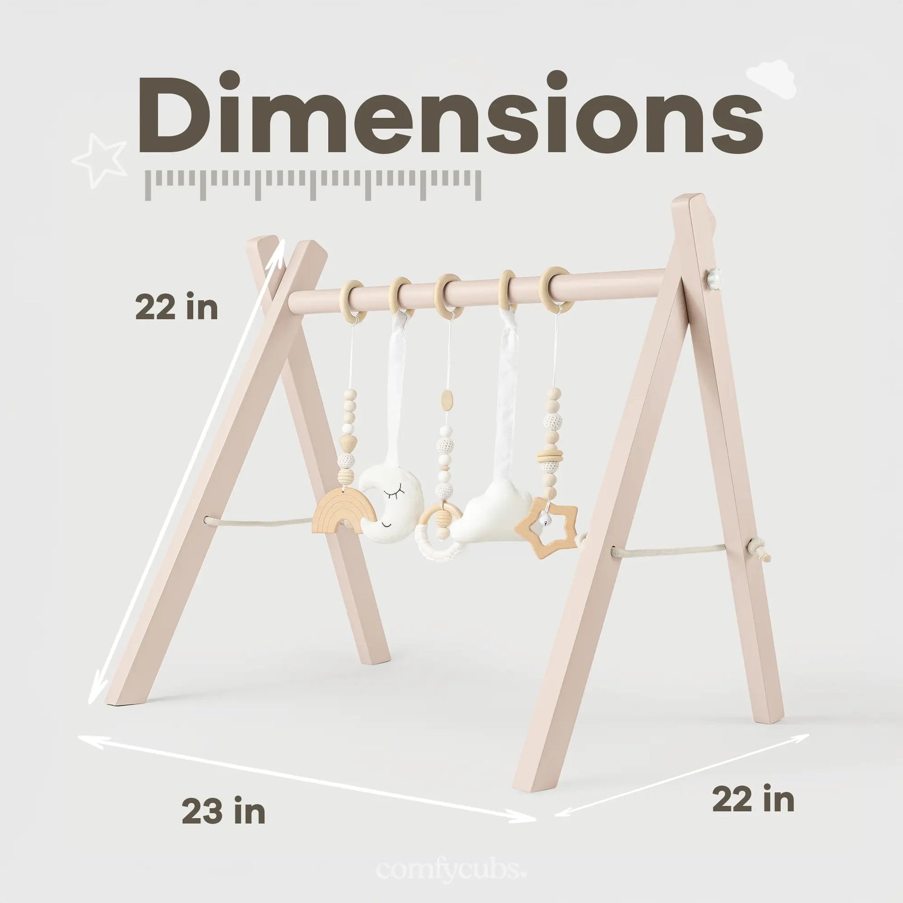 Comfy Cubs Baby Play Gym in Blush - 