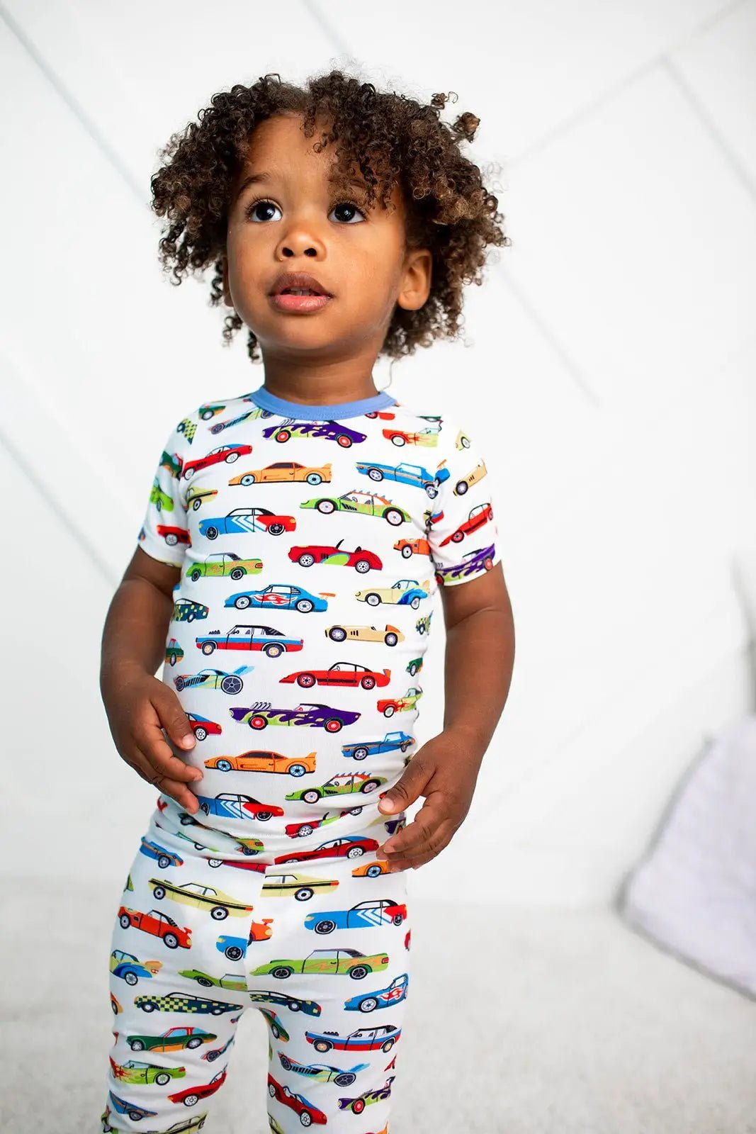 Bestaroo Baby Racing Cars Short Sleeve Bamboo Pajamas For Kids - 