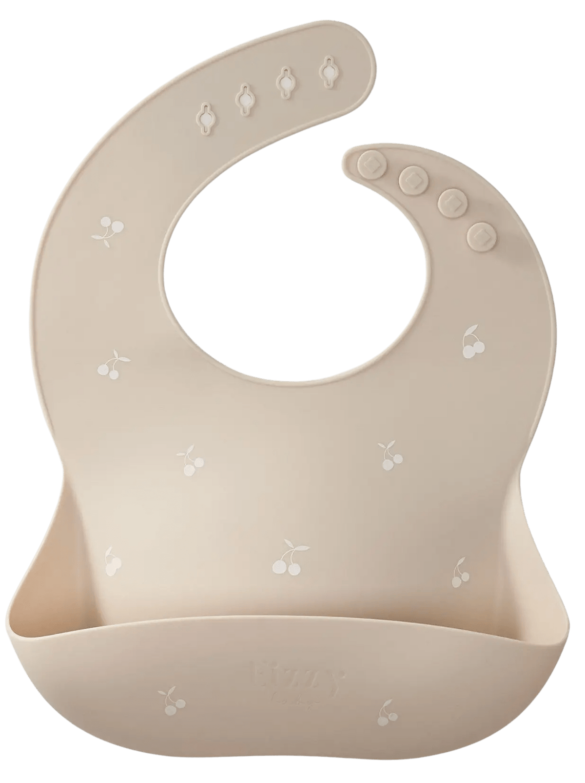 Eizzy Baby Baby Silicone Bib (Shifting Sand Cherry) - 