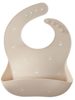 Eizzy Baby Baby Silicone Bib (Shifting Sand Cherry) - 