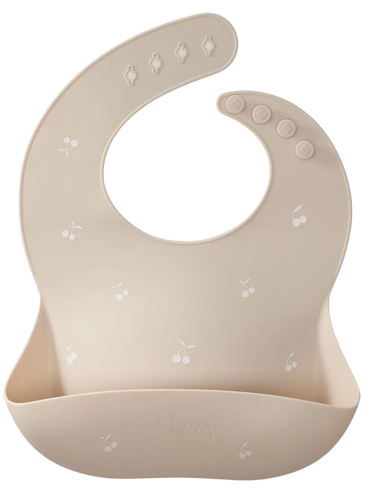 Eizzy Baby Baby Silicone Bib (Shifting Sand Cherry) - 