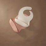 Eizzy Baby Baby Silicone Bib (Shifting Sand Cherry) - 