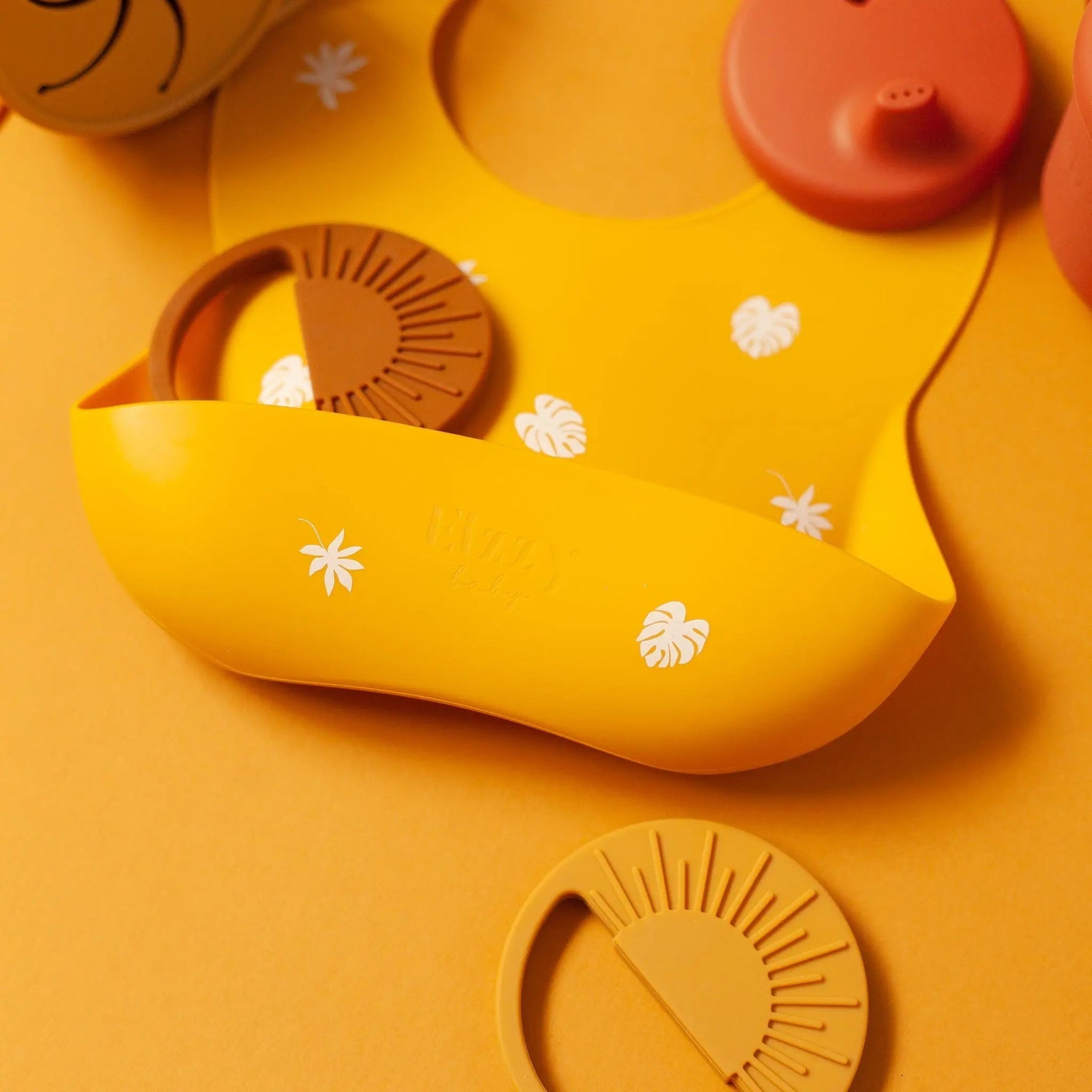 Eizzy Baby Baby Silicone Bib (Tropical Mustard) - 