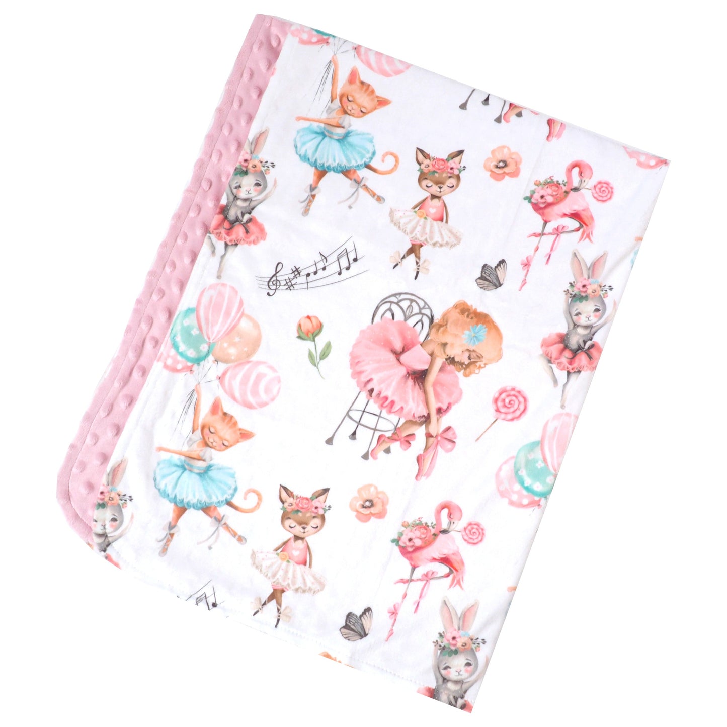 Baby And Toddler Minky Blanket With Ballerina Designs Honey Lemonade