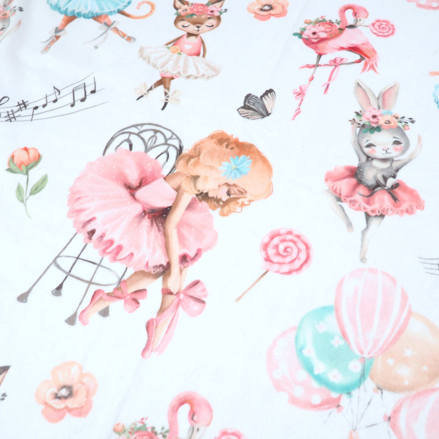 Baby And Toddler Minky Blanket With Ballerina Designs Honey Lemonade