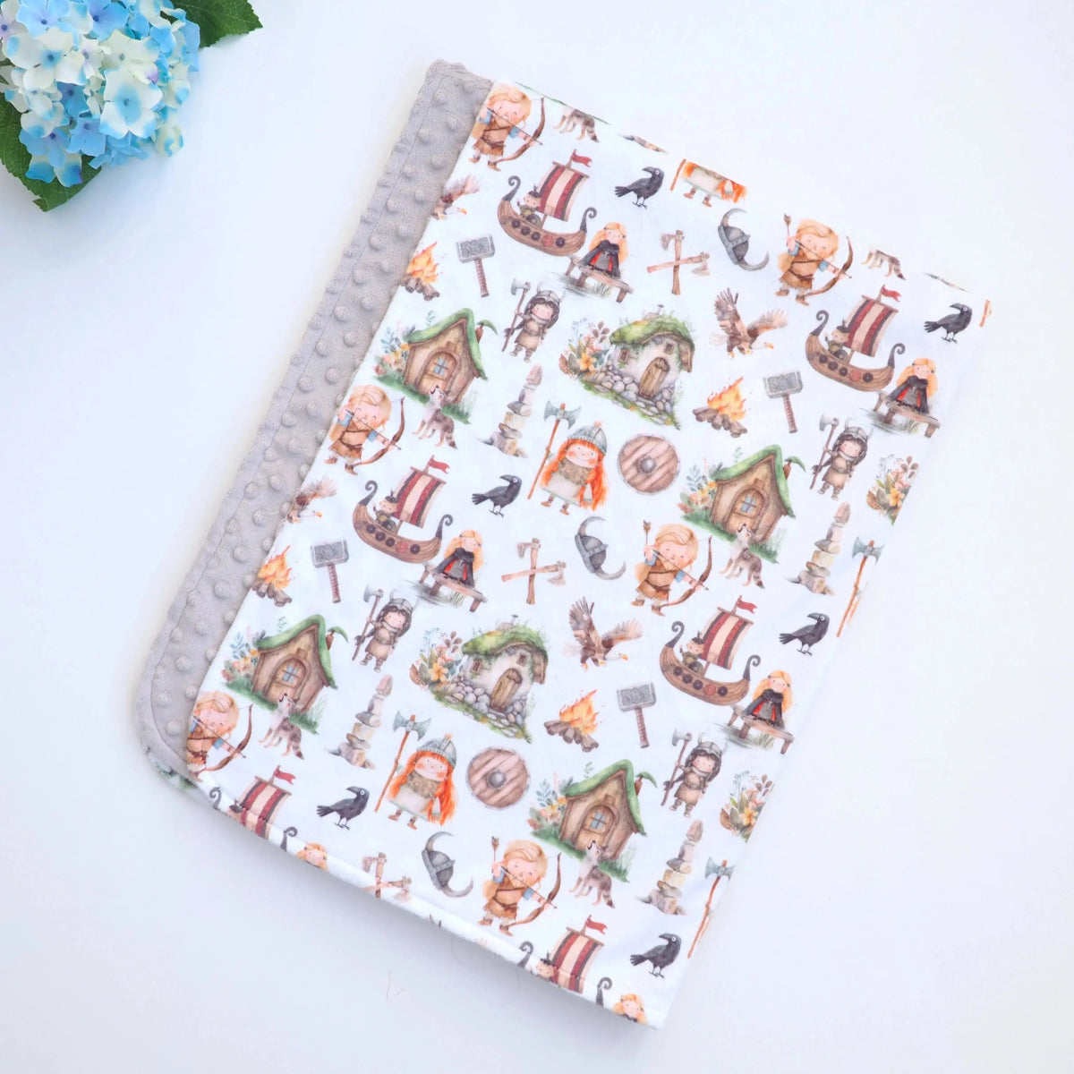 Honey Lemonade Baby & Toddler Minky Blanket - Vikings - 