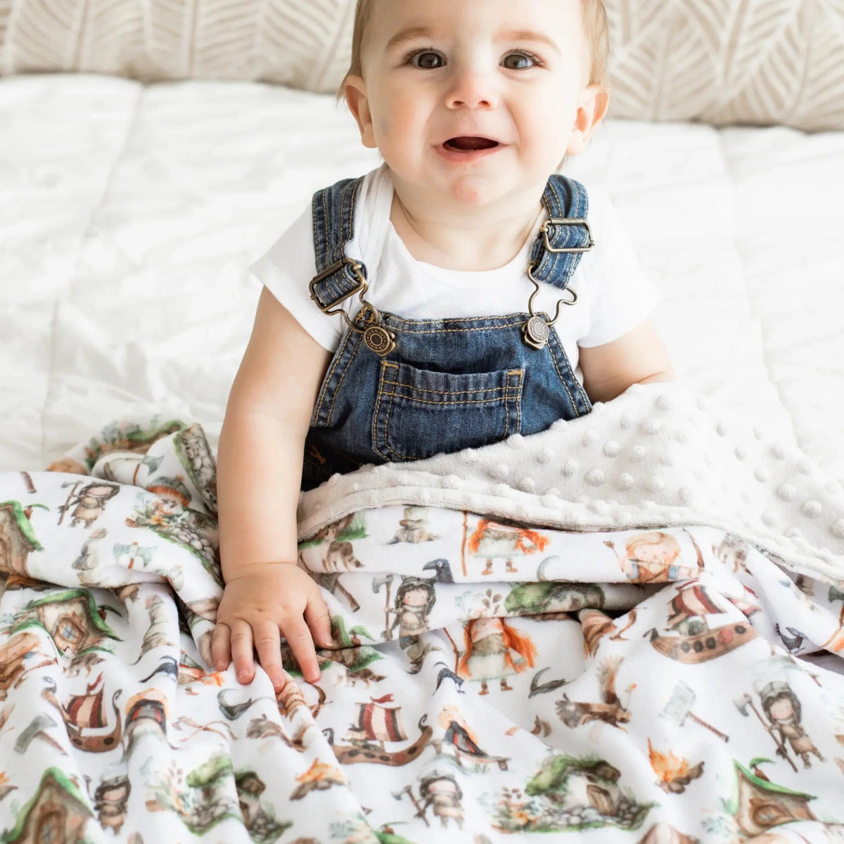 Honey Lemonade Baby & Toddler Minky Blanket - Vikings - 