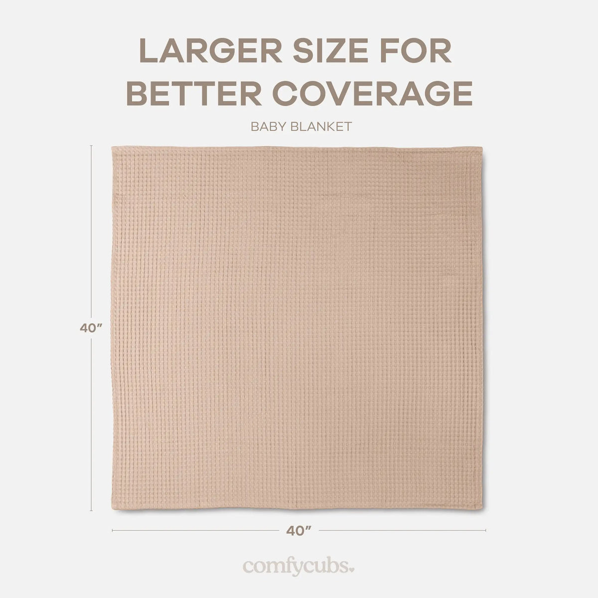 Comfy Cubs Baby Waffle Blankets in Blush - 