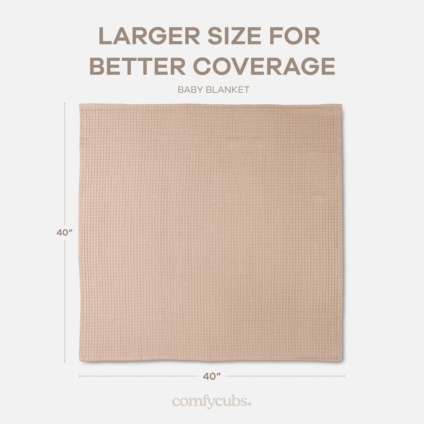 Comfy Cubs Baby Waffle Blankets in Blush - 