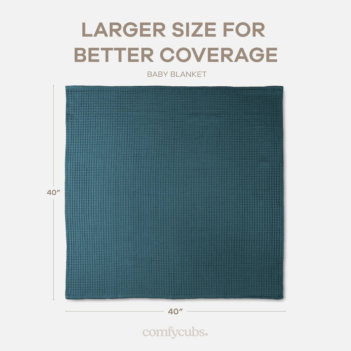 Comfy Cubs Baby Waffle Blankets in Neptune - 
