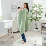 Comfy Cubs Baby Waffle Blankets in Sage - 