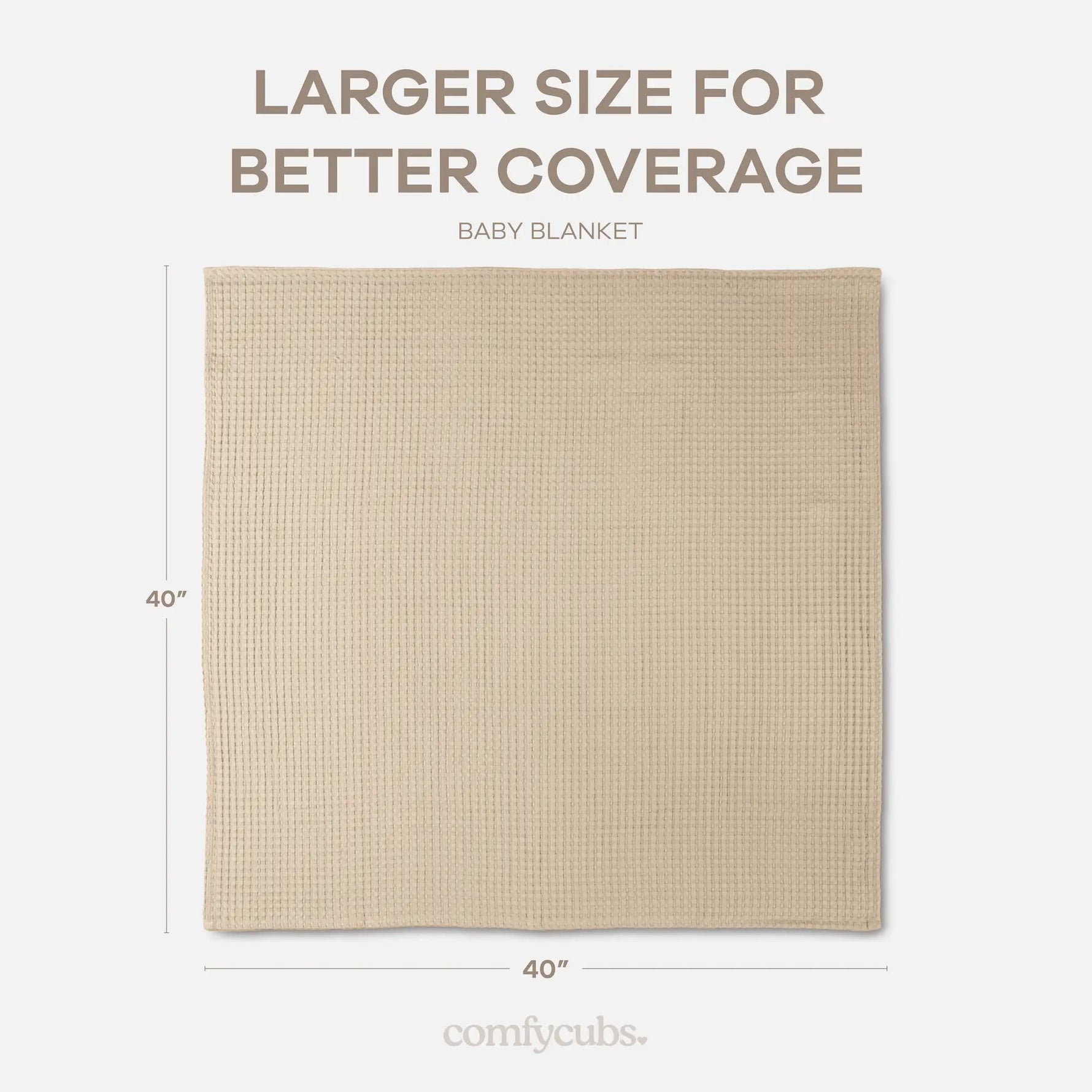 Comfy Cubs Baby Waffle Blankets in Sand - 