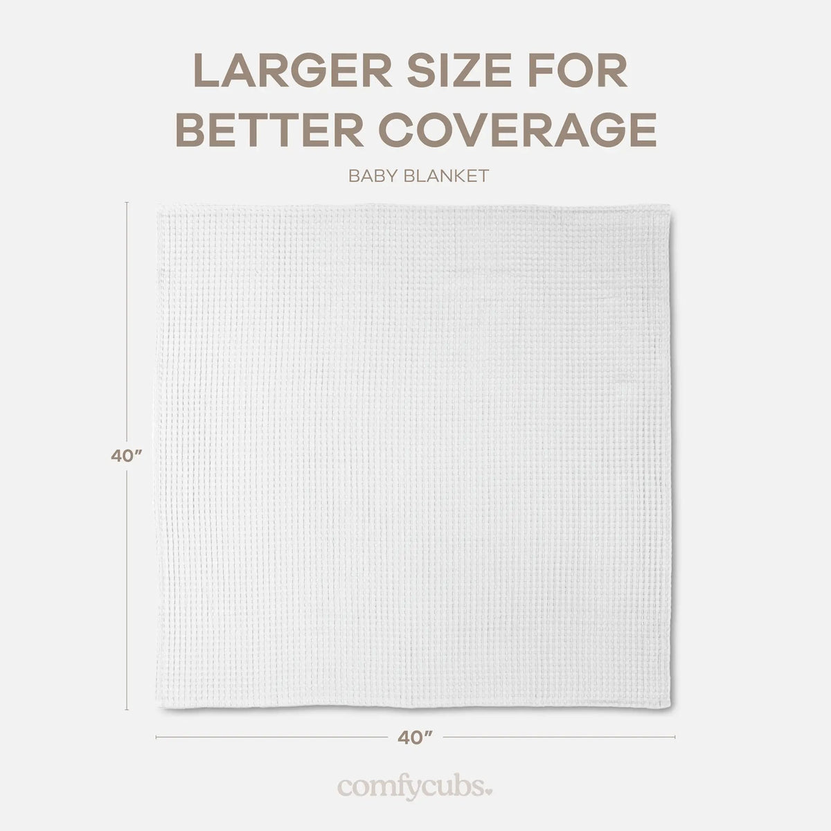 Comfy Cubs Baby Waffle Blankets in White - 