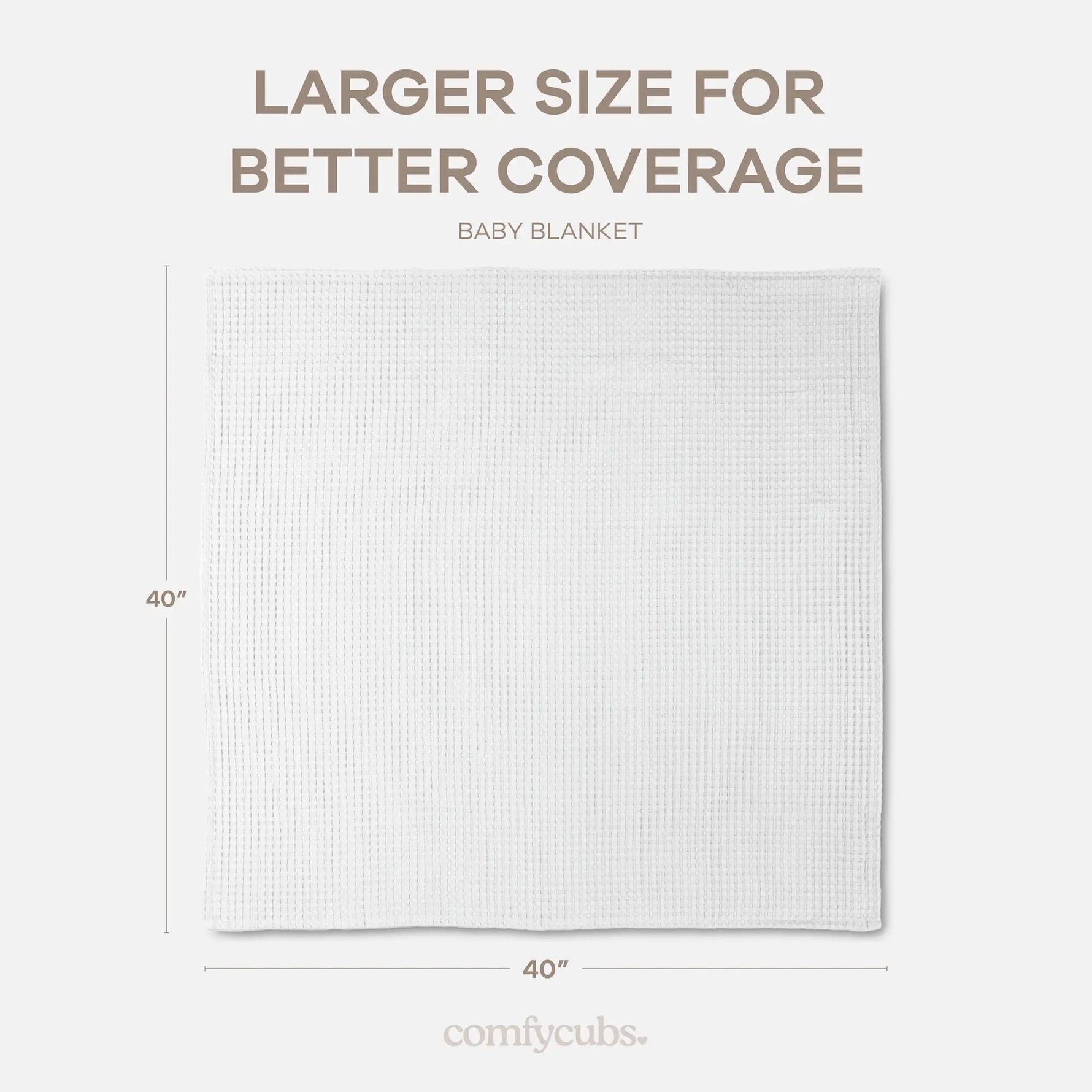 Comfy Cubs Baby Waffle Blankets in White - 