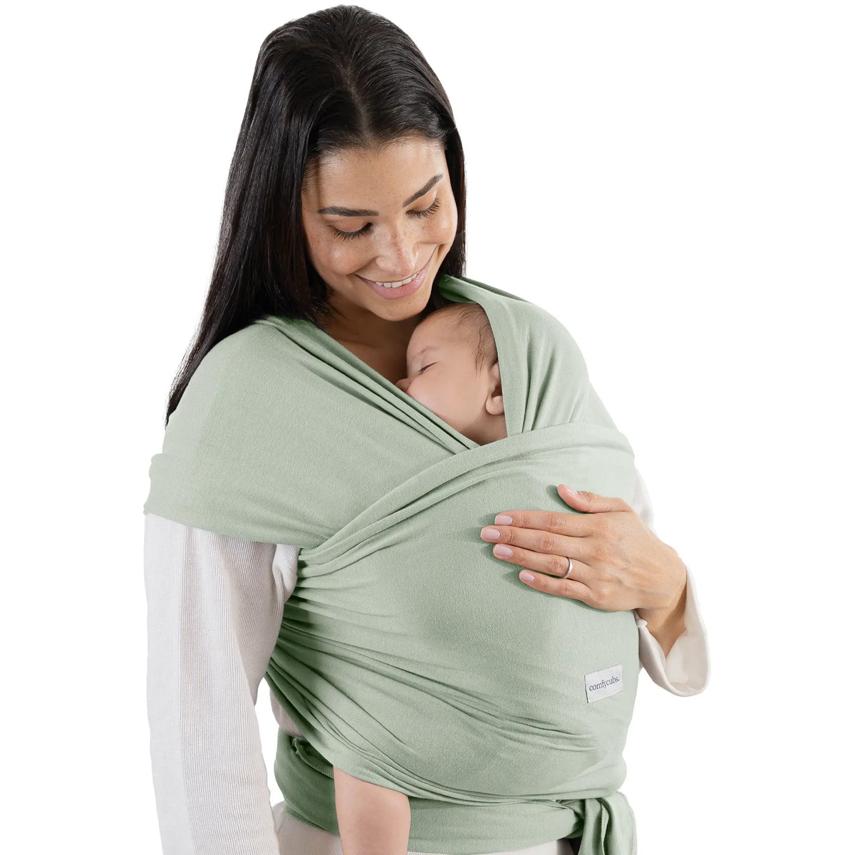 Comfy Cubs Baby Wrap Carrier in Fern - 