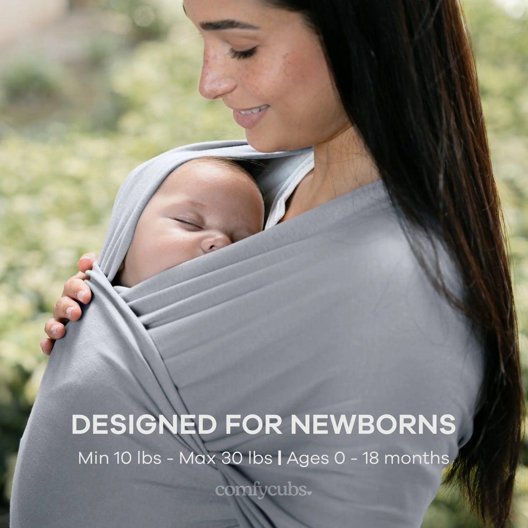 Comfy Cubs Baby Wrap Carrier in Slate Grey - 