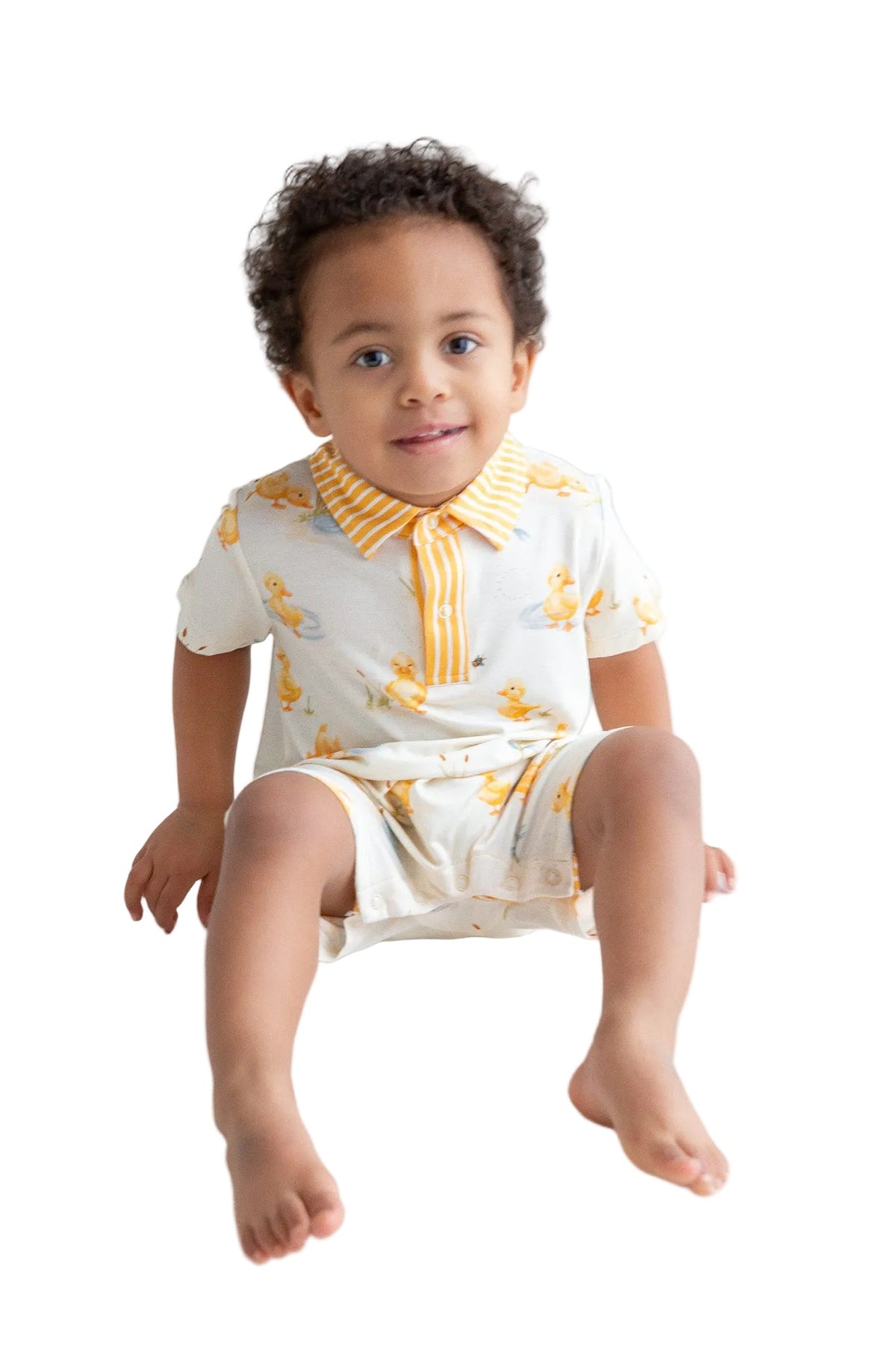 Baby Boys Striped Collar Bamboo Onesie | My First Waddle by Rayn’s Tiny Stitches