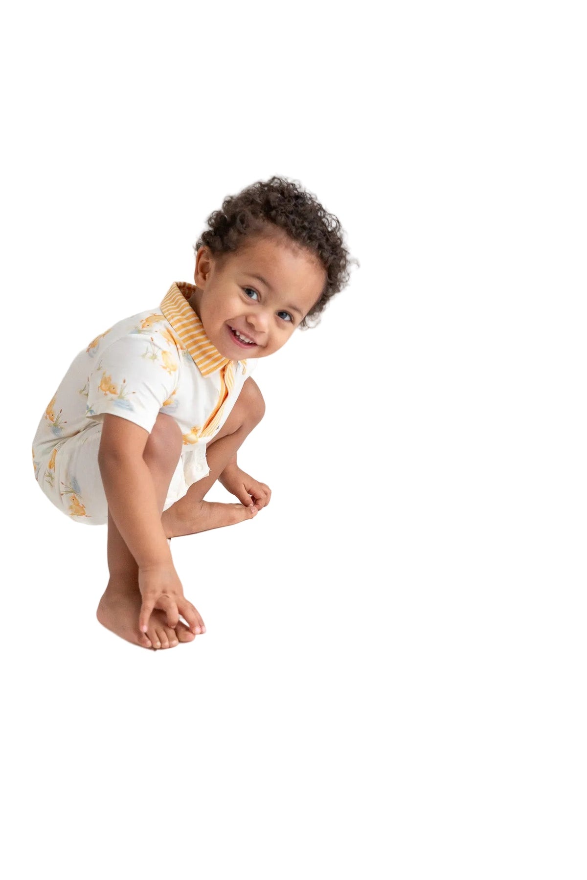 Baby Boys Striped Collar Bamboo Onesie | My First Waddle by Rayn’s Tiny Stitches