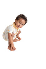 Baby Boys Striped Collar Bamboo Onesie | My First Waddle by Rayn’s Tiny Stitches