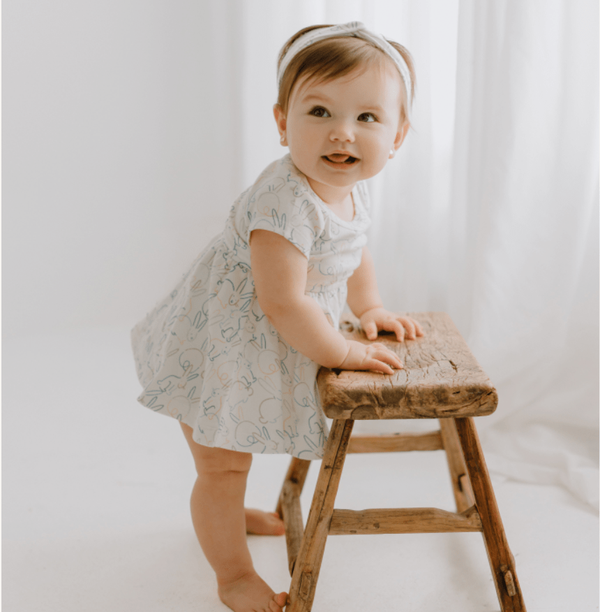 short sleeve twirl dress | bunnies by Finn + Emma