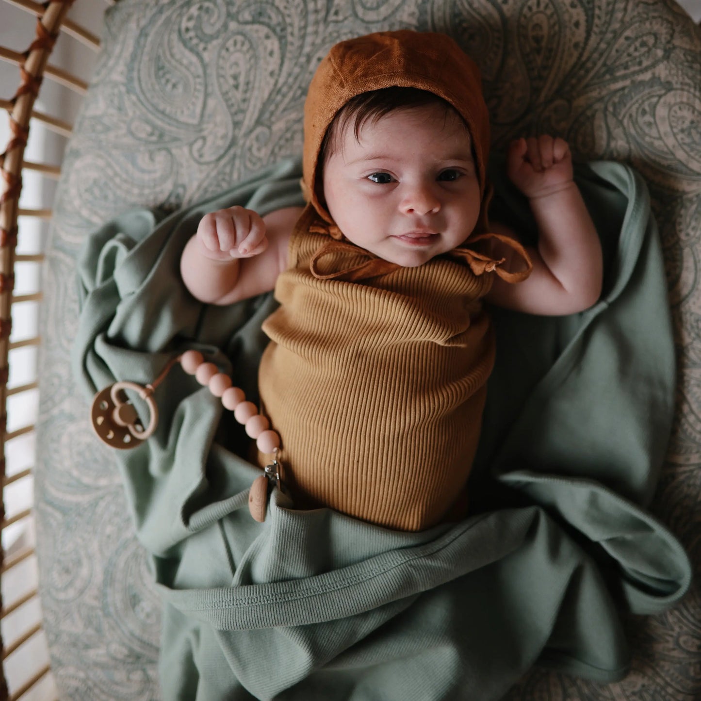 Ribbed Baby Blanket Made From Soft Organic Cotton Mushie