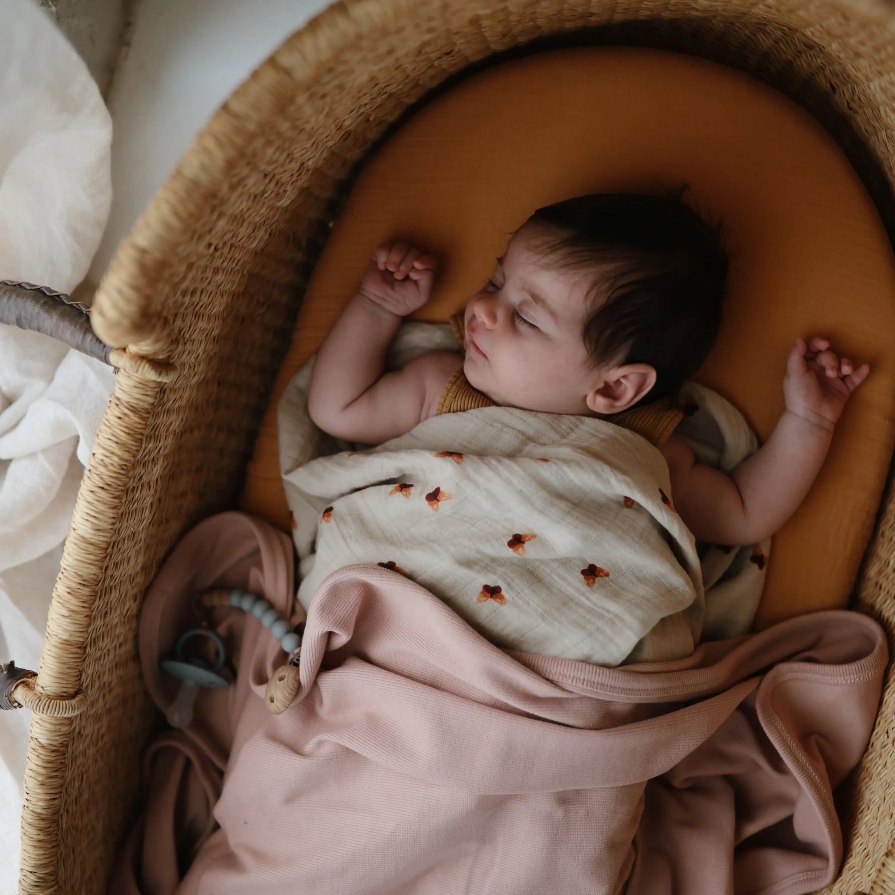 Mushie Ribbed Baby Blanket Made From Soft Organic Cotton - Baby & Toddler > Swaddling & Receiving Blankets > Receiving Blankets Blanket