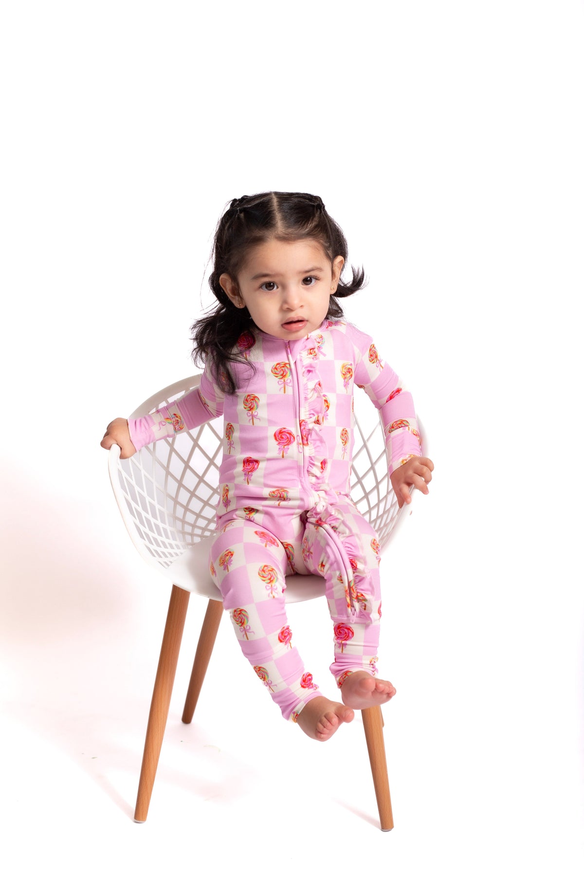 My First Lollipop Bamboo Onesie: Buttery Soft Pink Romper by Rayn’s Tiny Stitches