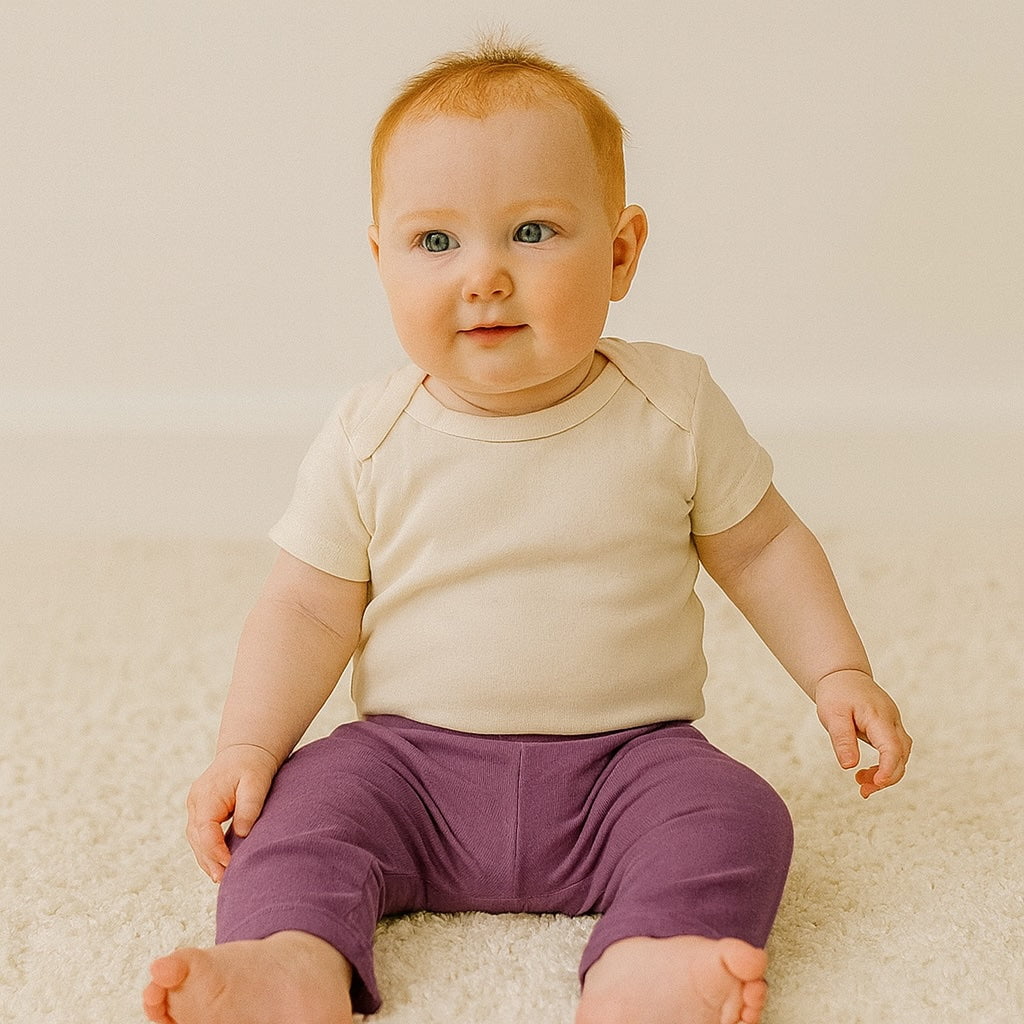 Organic Cotton Comfy Pants - Eggplant