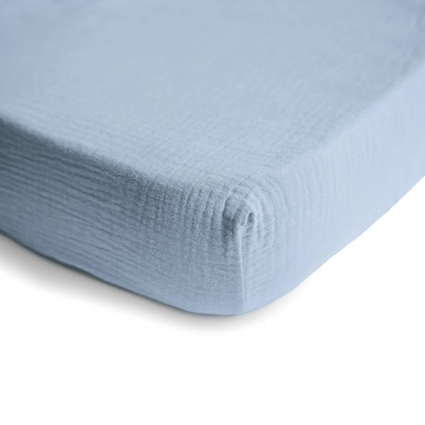 Mini Muslin Crib Sheet 100 Percent Cotton Extra Soft Breathable Fabric Full Elastic Edges Pre-Washed For Softness Mushie